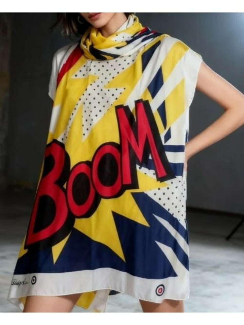 3.1 Phillip Lim For Target Boom Pop Art Scarf Multicolor Sheer Design